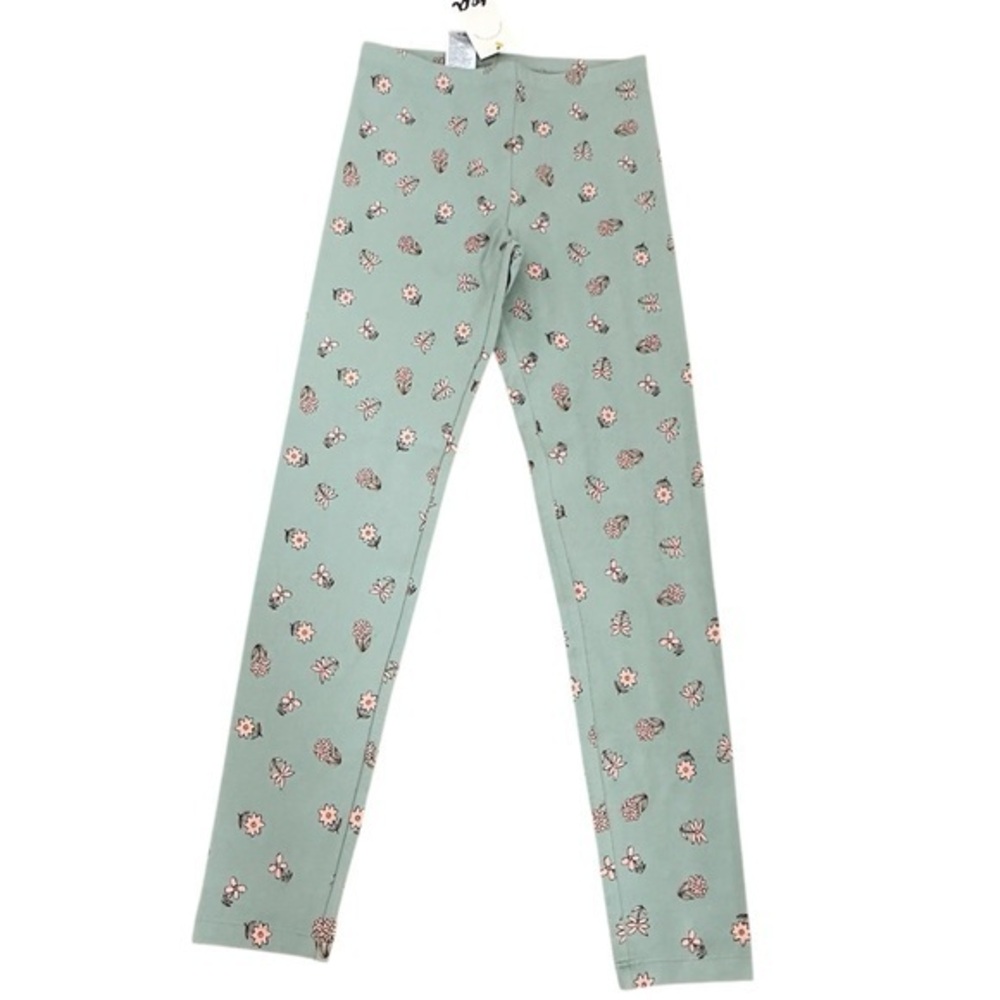 Tea Collection Green Floral Leggings